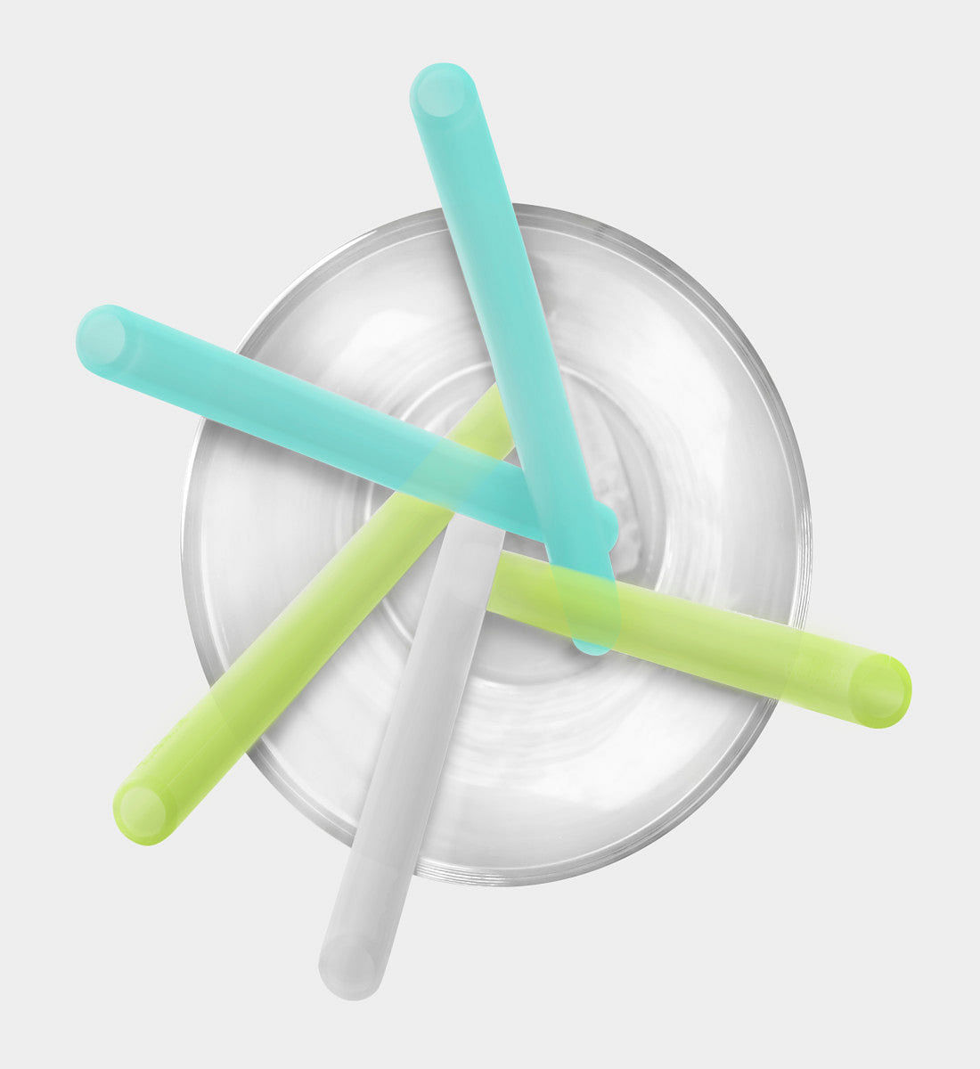 Silikids X-Wide Silicone Reusable Straws - Fog/Mint/Frost (3PK)