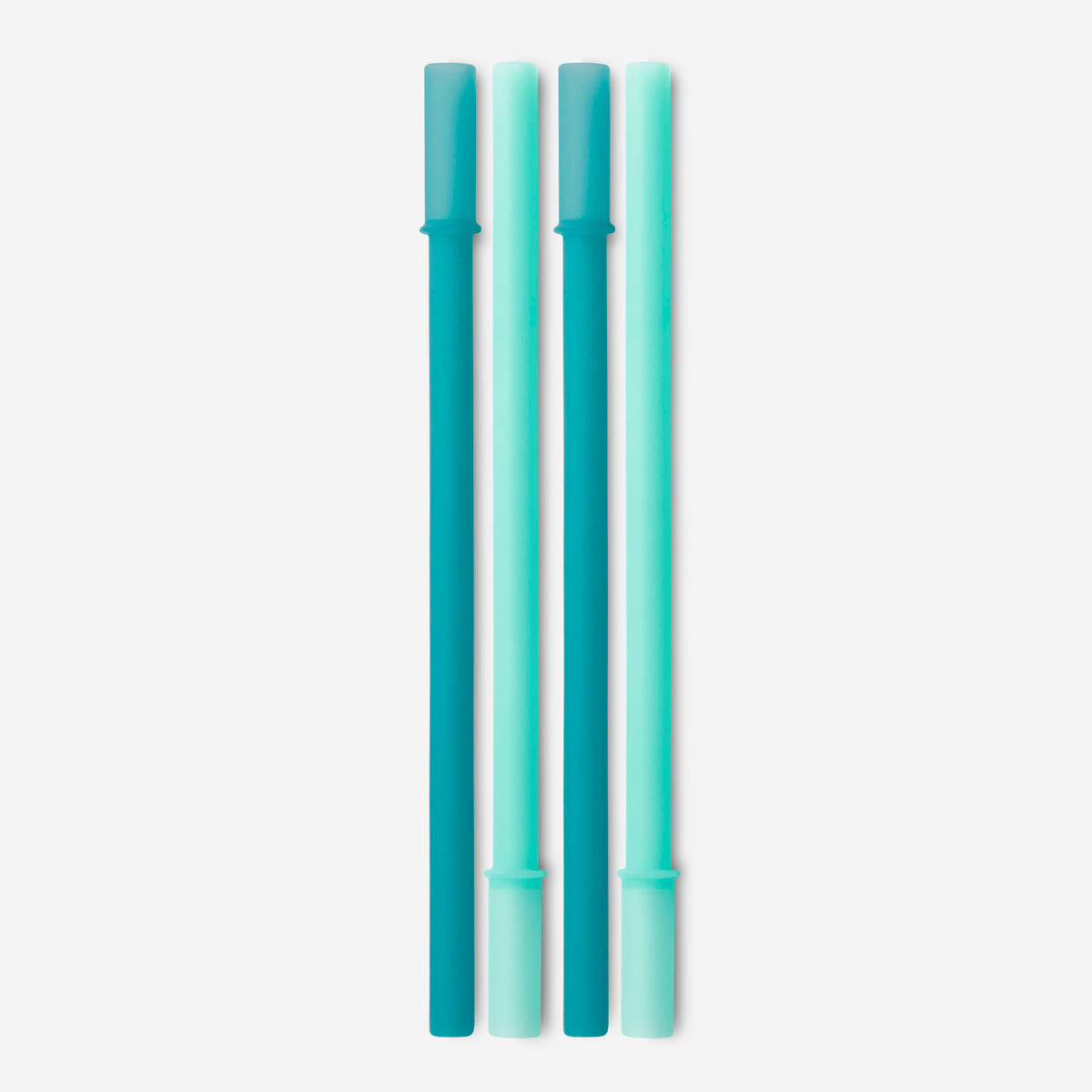 GoSili 6pk Standard Silicone Straws Mint/Gray