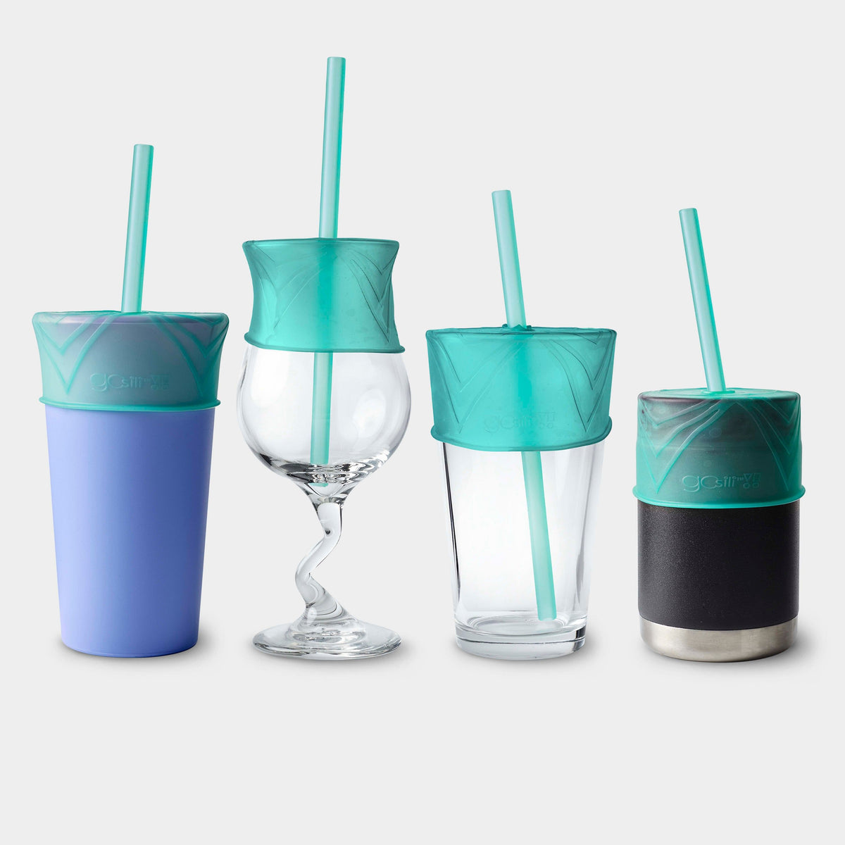Reusable Drink Cup, Lids & Straws Set 3pk 16oz Dishwasher Safe FREE SHIPPING