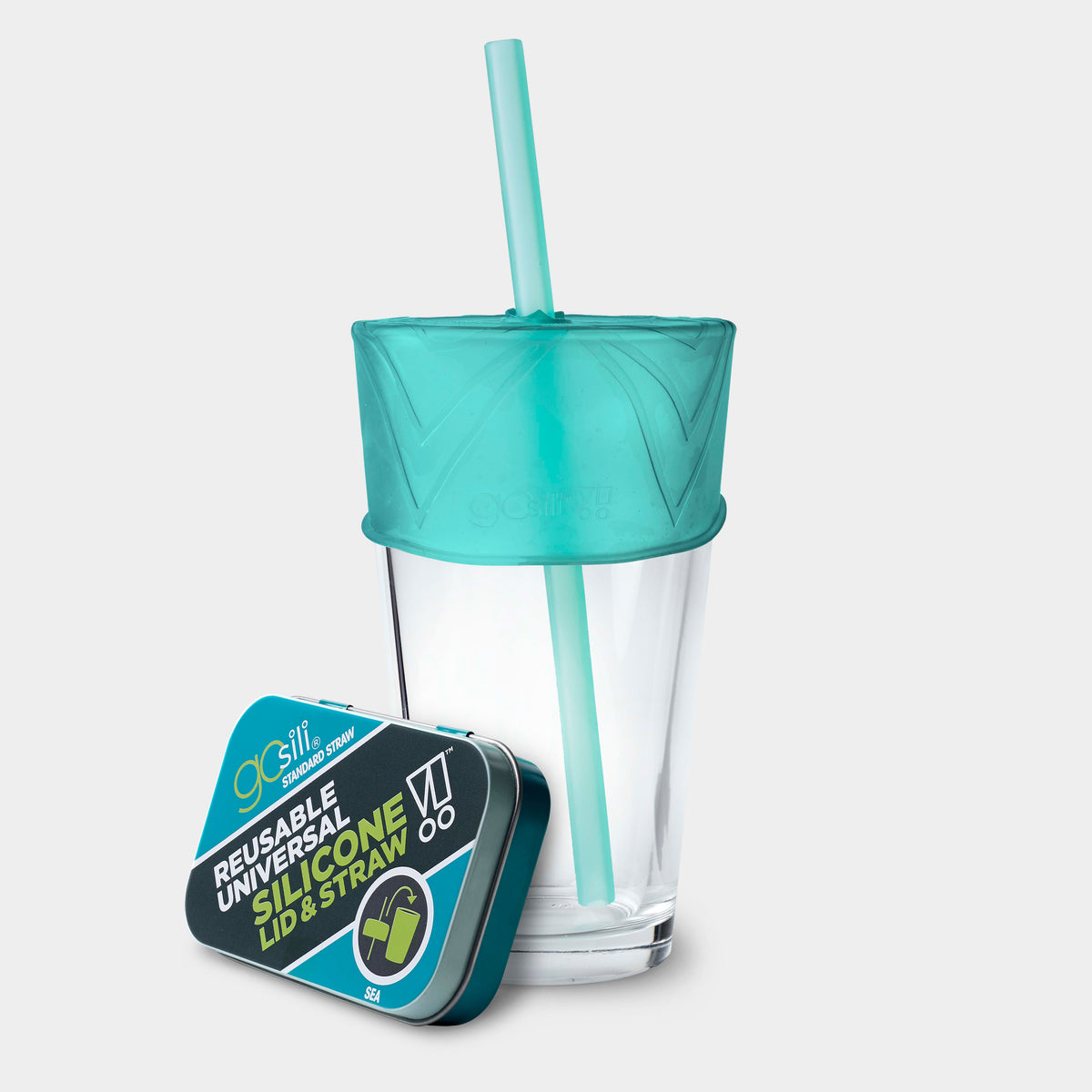 GoSili® 8oz Silicone Kids Sili Straw Cup with Stretchy Drink Protector
