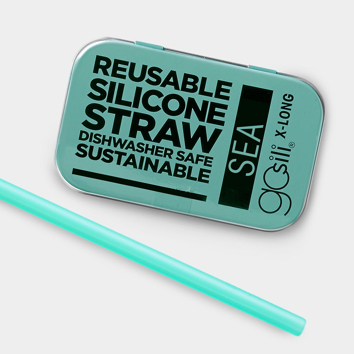 GoSili® 10.75 Silicone Straws, Eco-Friendly Reusable Soft Collapsible