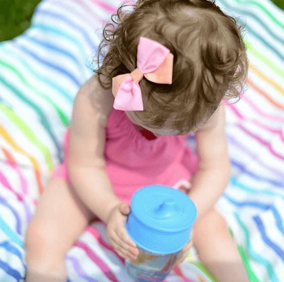 Close-up of soft silicone spout, gentle on children&