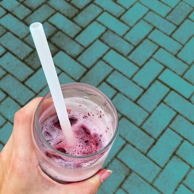 Eco-friendly silicone straw with a 10-inch length, compatible with most straw tops.