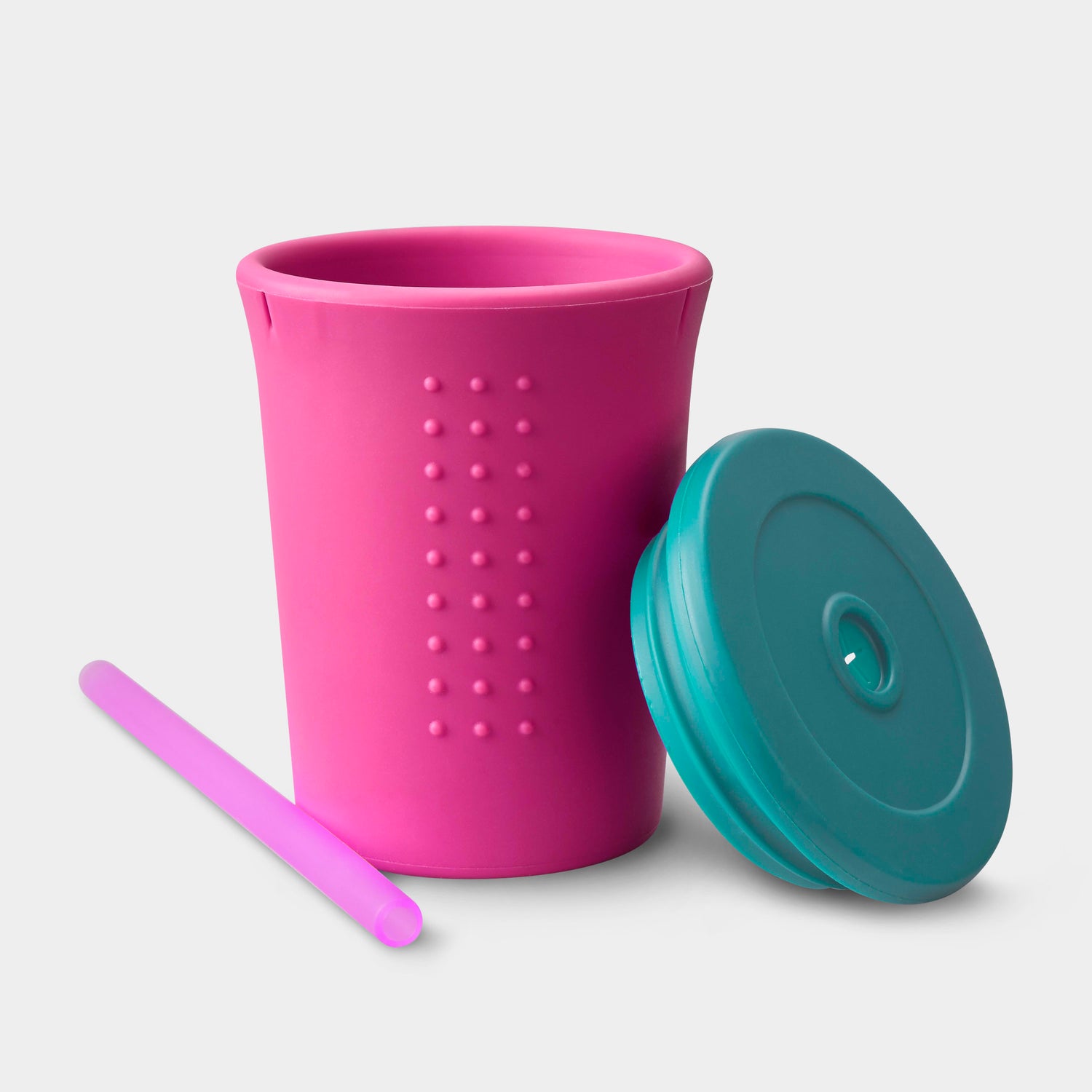 Durable reusable silicone straw cup for a sustainable and waste-free lifestyle.
