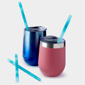 GoSili® 8 Silicone Straw with Travel Case, Eco-Friendly Reusable Soft