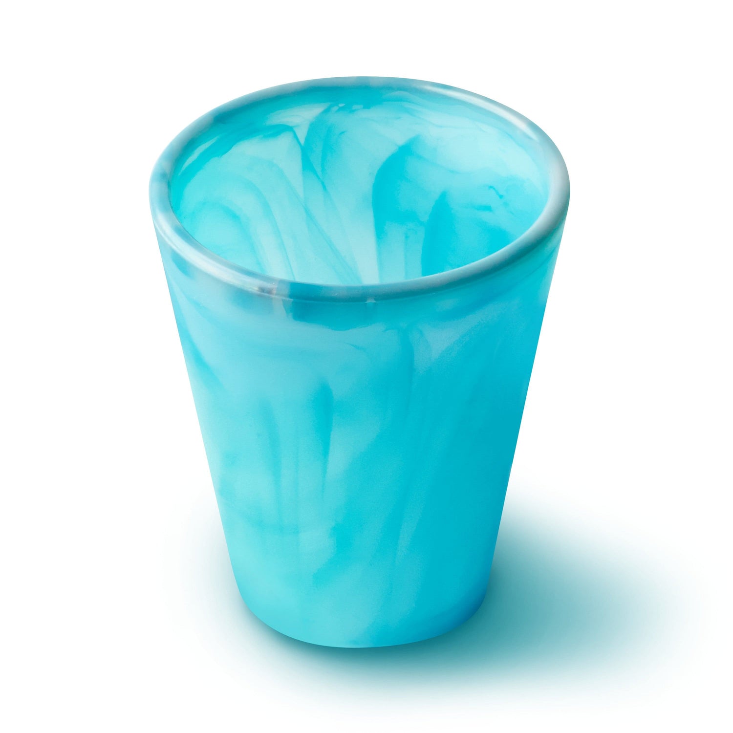 Stackable platinum silicone GoSili cups, eco-friendly and dishwasher-safe.
