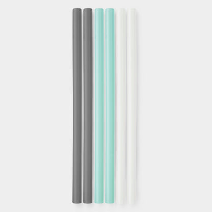 GoSili multi-pack of six reusable silicone straws with eco-friendly packaging