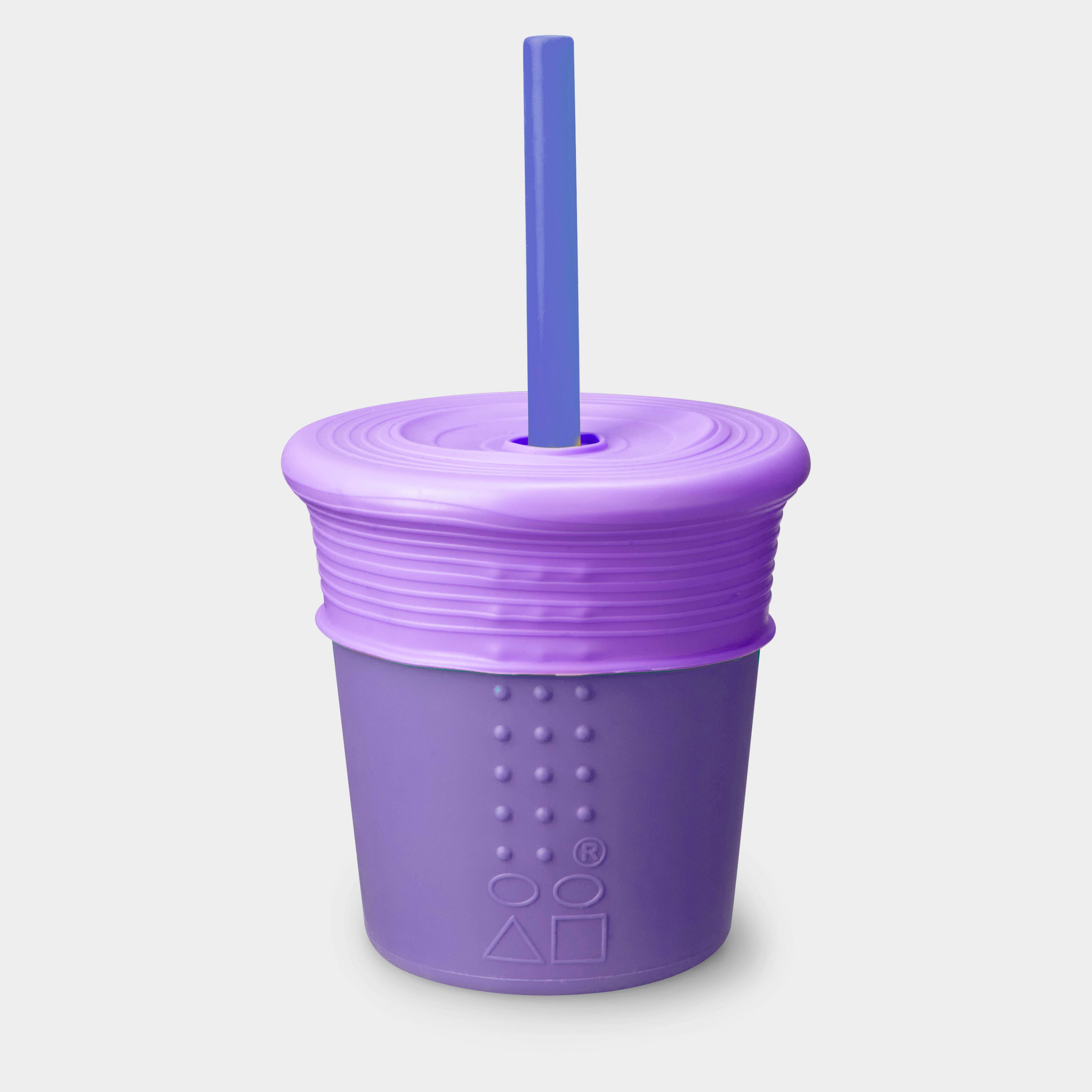 GoSili® 8oz Silicone Kids Sili Straw Cup with Stretchy Drink Protector