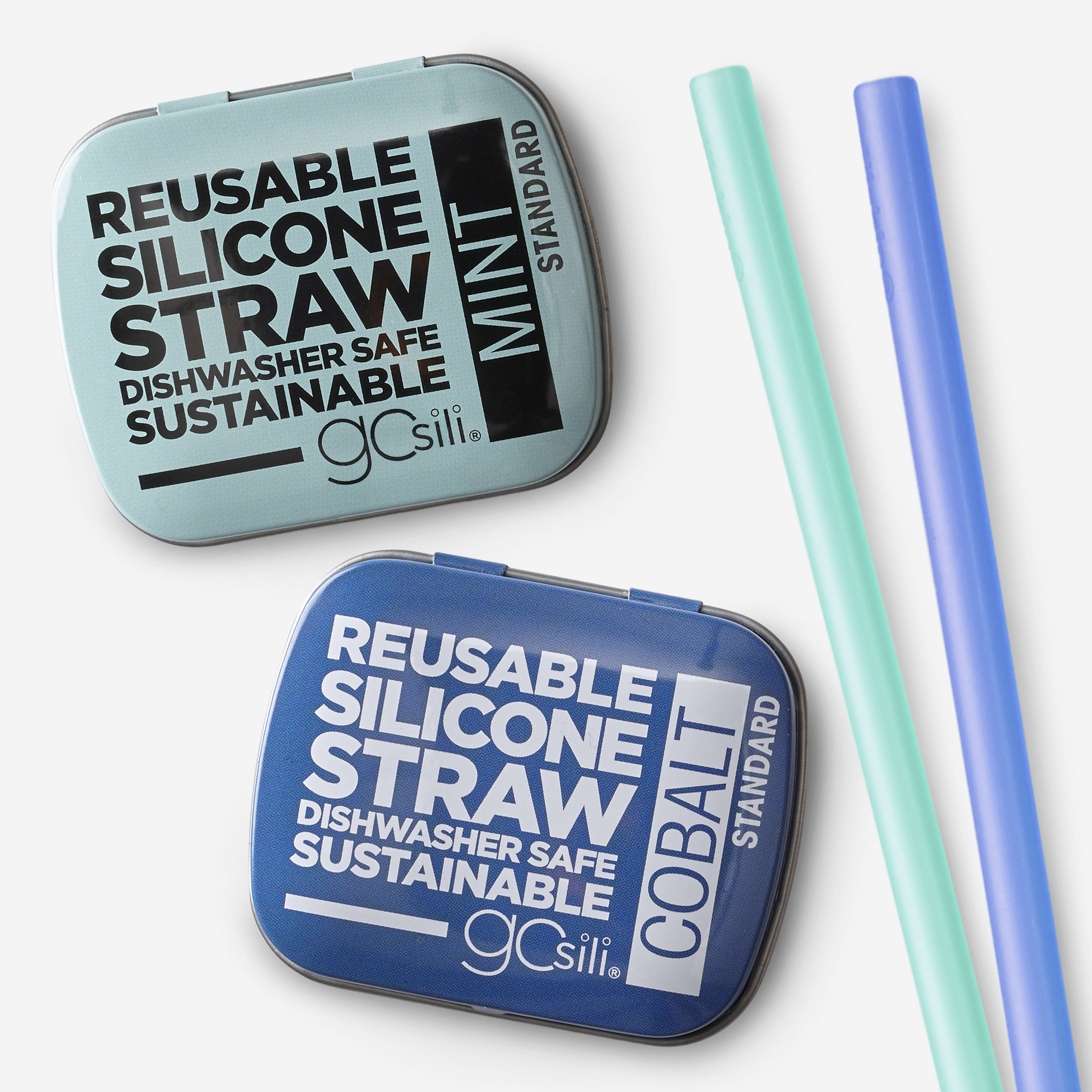 2 x His and Hers Collapsible Straw with Travel case (Stainless Steel) |  Pink and Blue Foldable Straws | Reusable Environmentally Friendly Drinking